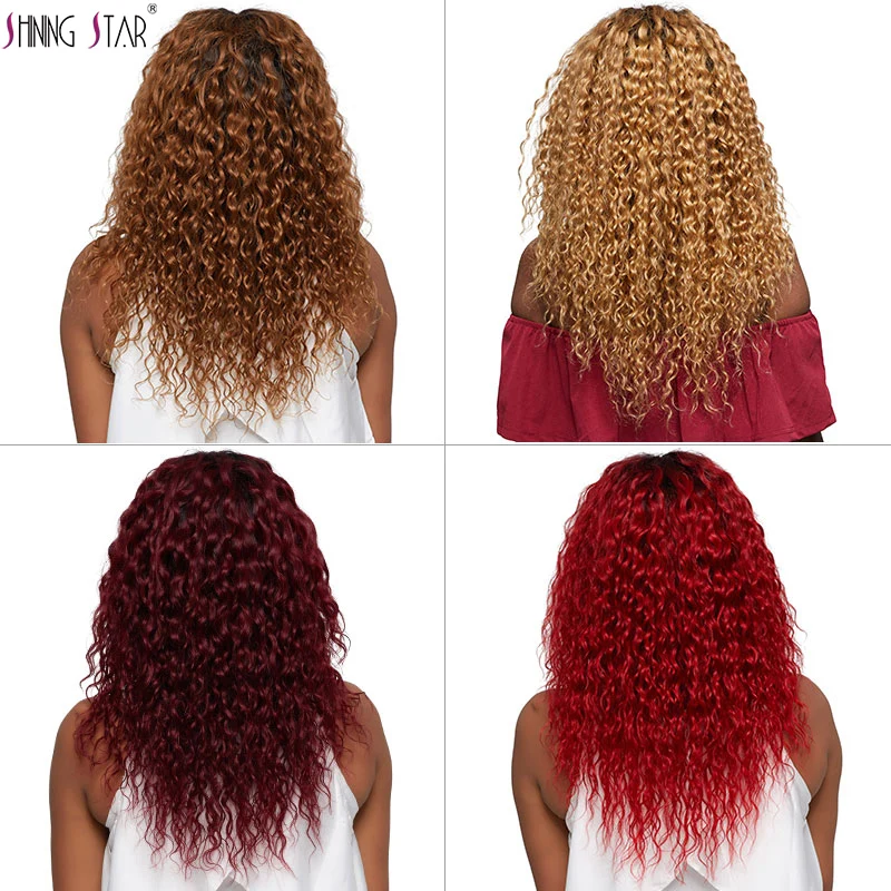 

4*4 Lace Closure Wigs Blonde Ombre Lace Human Hair Wigs Water Wave Lace Closure Wigs Peruvian Hair Wigs Shining Star Nonremy