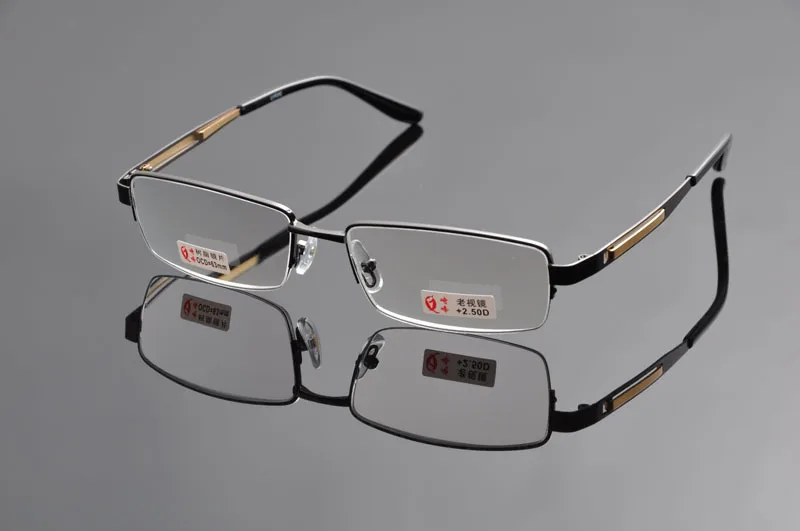 DeDing мужские очки для чтения брендовые металлические Полуободковые очки Пресбиопия мужские Оптические очки дальнозоркость Lunettes pour lire DD0984