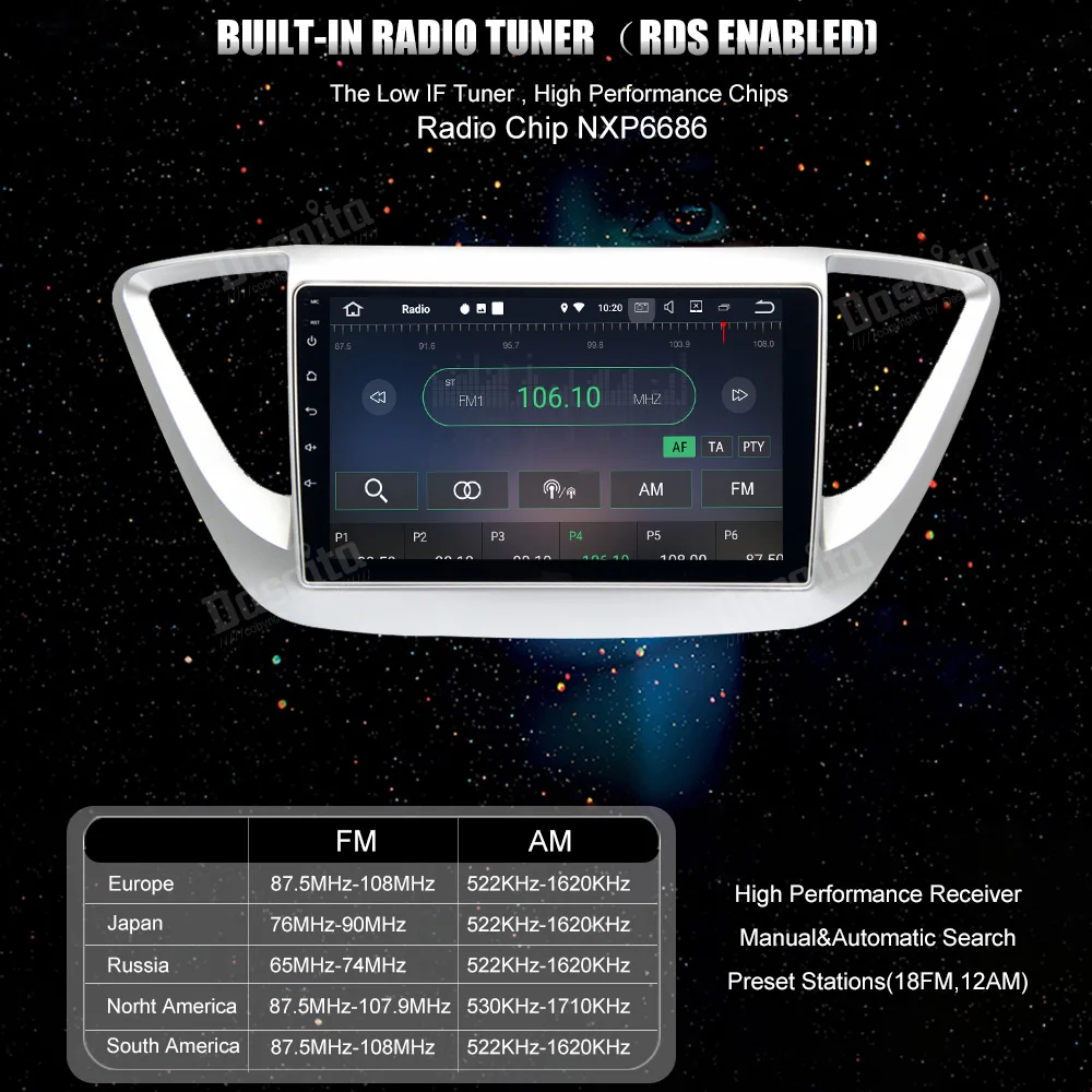 Sale Dasaita 9" Android 7.1 Car GPS Player Navi for Hyundai Verna Solaris 2017 with 2G+16G Quad Core  Stereo Radio Multimedia No DVD 13