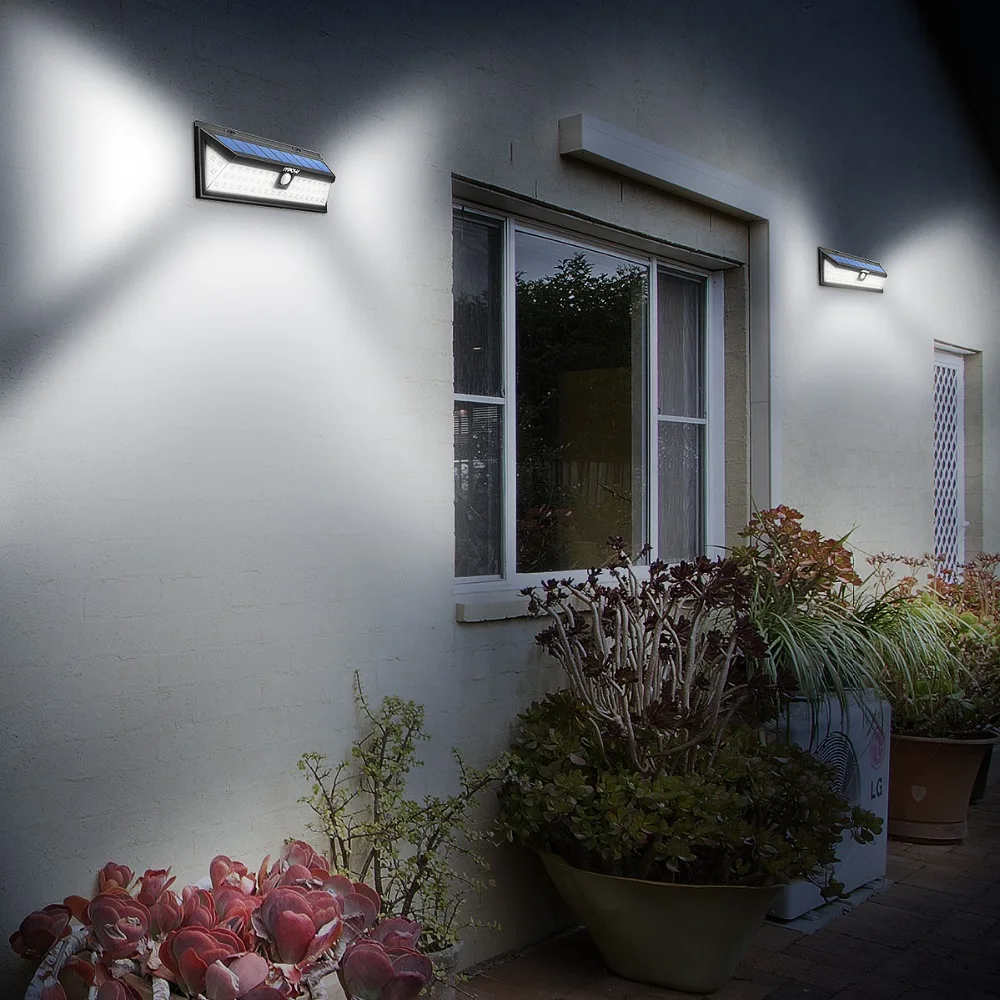 Mpow 54 LED Bright Solar Lights IP65 Waterproof Solar Power Lights with Wide Angle Motion Sensor Solar Patio Lighting for Garden (6)
