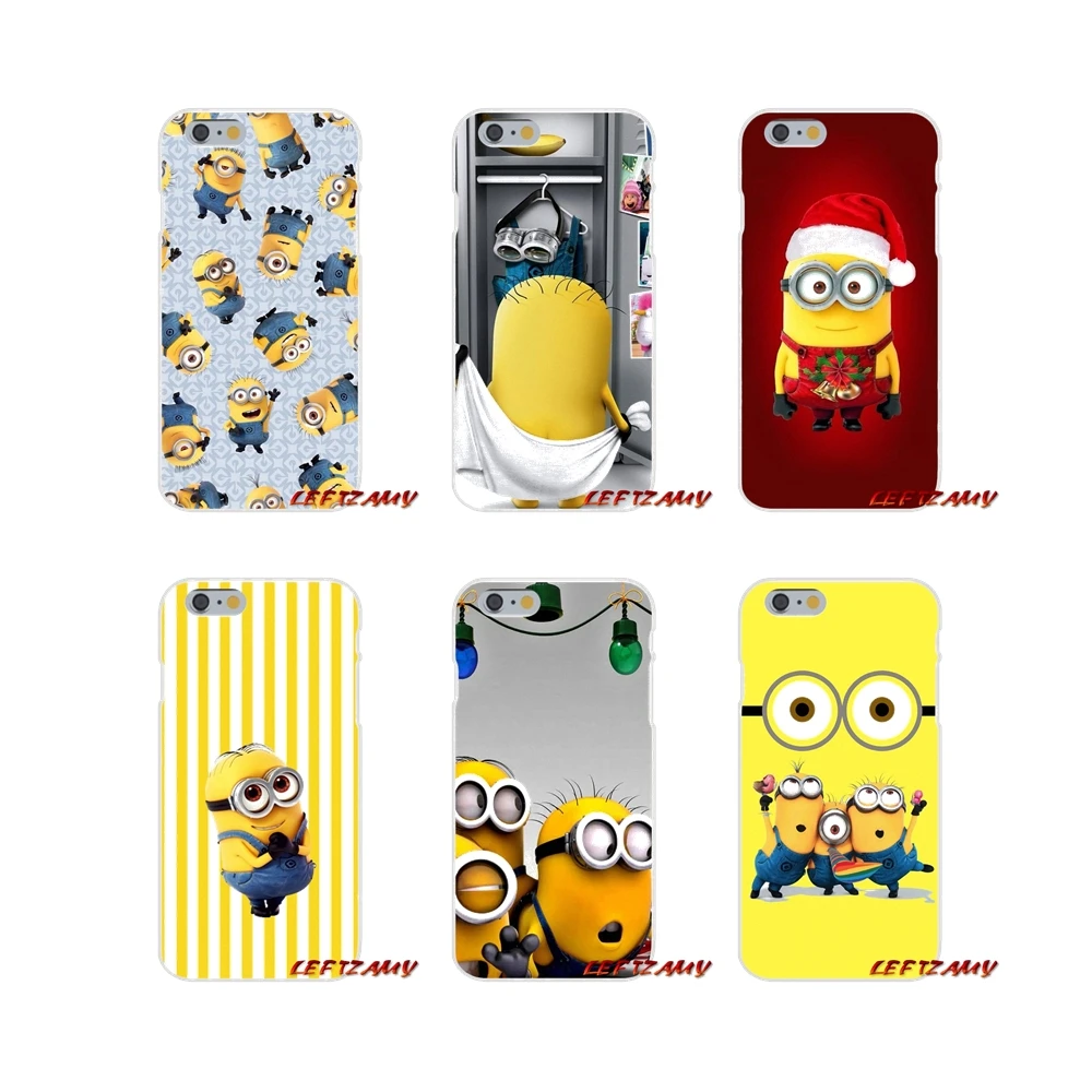 Для iPhone X 4 4S 5 5S 5C SE 6 6S 7 8 Plus аксессуары чехлы для телефонов Happy Yellow Minions | Мобильные