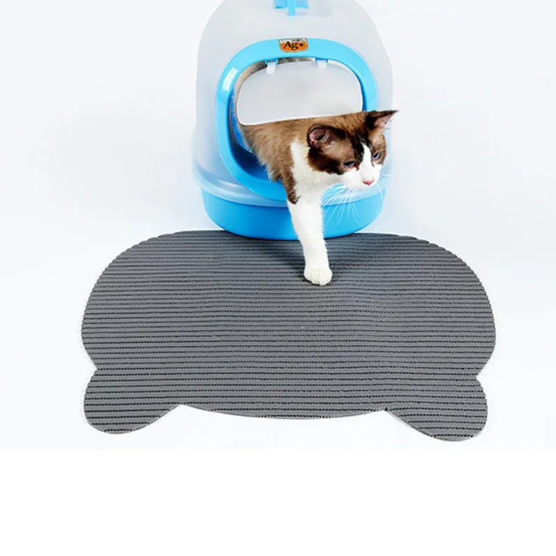 Non Slip Cute Puppy Cat Litter Mat Kitty Dish Feeding Bowl Place mat