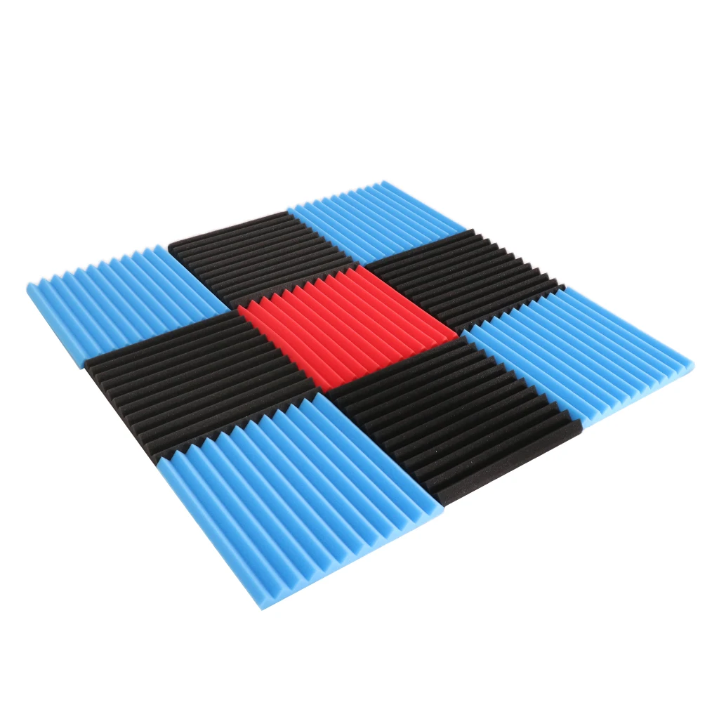 Studio Acoustic Foam Sound Proofing Panels Nosie Dampening Sponge Panel Wall Tile 11.81 x 11.81inch for Home Theater KTV