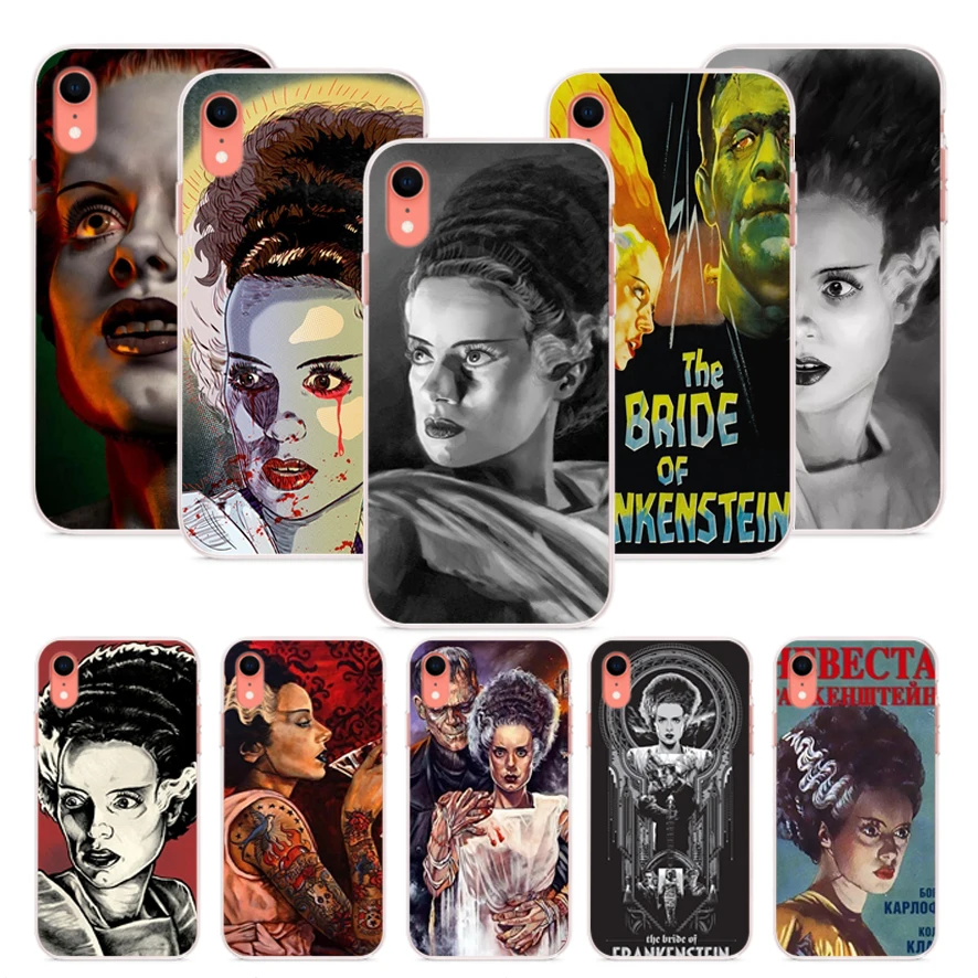 

OUTMIX Bride of Frankenstein Back Cover Fashion Phone Shell For iPhone 7 7plus 8 8plus X XS XR max 5 5s 6 6S 6plus phone shell