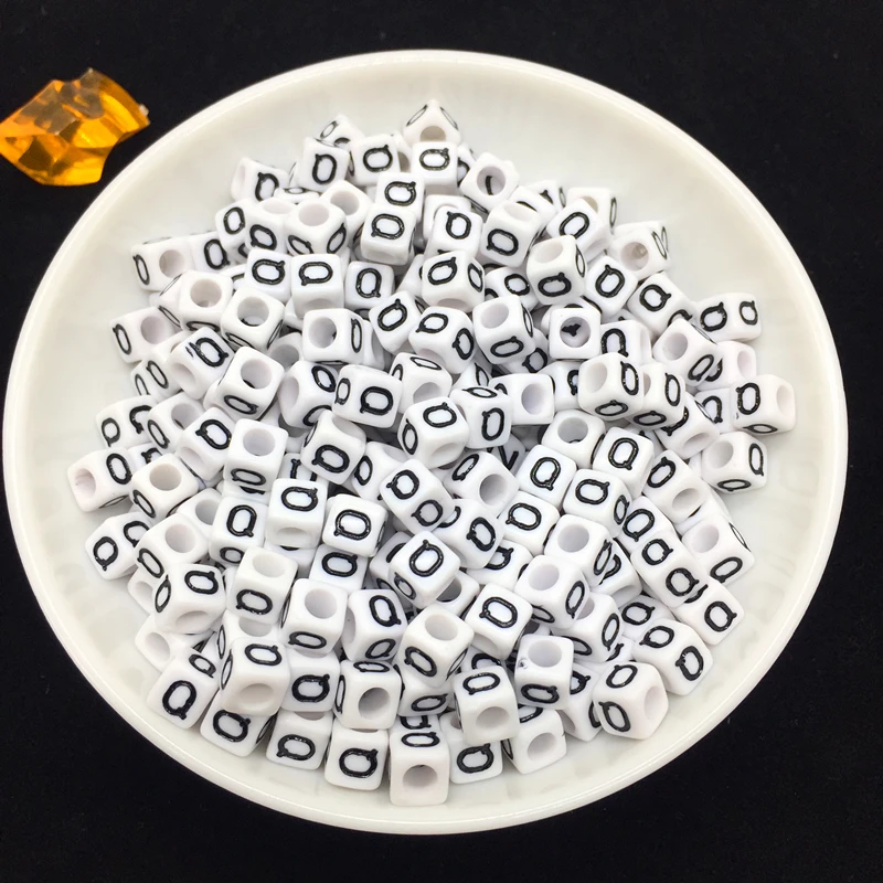 100 шт 6 мм квадратные 26 Алфавит/буквы и круглые 10 цифровых бусин Подвески браслет ожерелье для самостоятельного изготовления ювелирных изделий Аксессуары