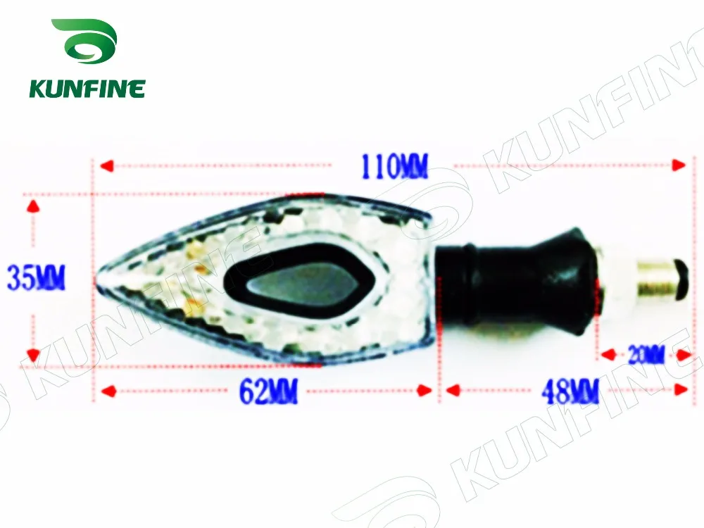 KUNFINE 4PCS Universal Motorcycle LED Turn Signal Indicators light Blinkers Flexible Bendable Amber Light 31 (2)