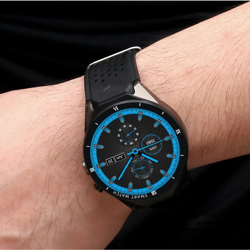 

DEHWSG KW88 MAX Bluetooth Smart Watch with Camera 2GB RAM 16GB ROM Support SIM Card 3G WIFI GPS Smartwatch for Android IOS Phone
