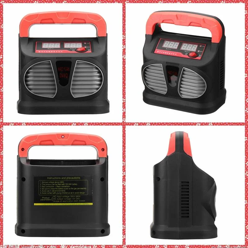 12 V/24 V 15A для автомобилей и мотоциклов Батарея Зарядное устройство полностью
