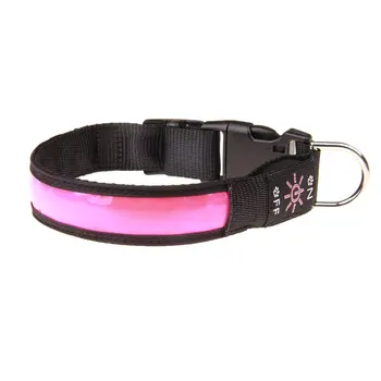 

USB Rechargeable LED Dog Pets Safety Collar Super Bright Night Light Pet Neck Ring LBShipping