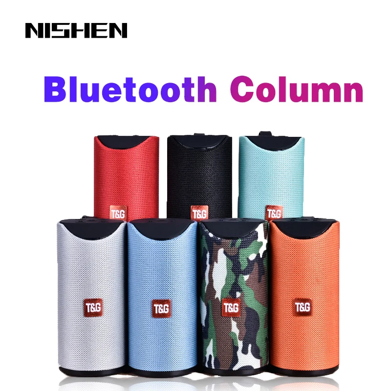 

TG113 Bluetooth Speaker Outdoor Loudspeaker Wireless Column With Ring Portable 3D Stereo Bass Music Box Support FM TFCard