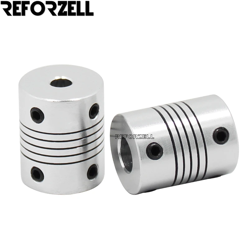 

100pcs/Lot 3d printer accessories z axis aluminum flexible shaft coupling for Nema 17/23 stepper motor and 8mm lead screw