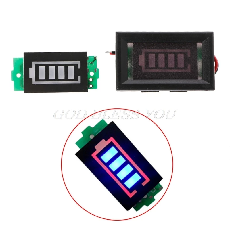 

1S Single 3.7V Power Level Lithium Battery Capacity Blue Display Indicator Module