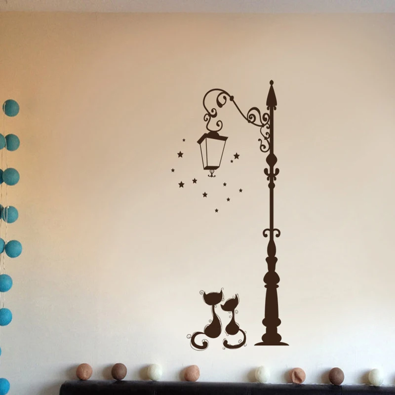 

Cute Cat Fashion Wall Stickers Funny Cat Stickers Living Room Decor Tv Wall Decor Child Kids Bedroom Vinyl Home decor BRC08