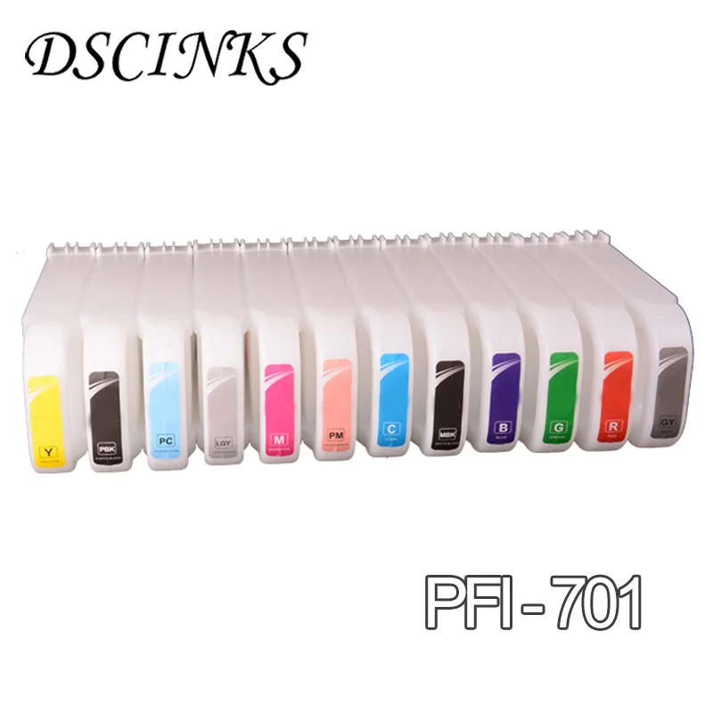 12 PCS 700ML PFI-701 Refillable Ink Cartridge for Canon IPF8000 IPF9000 IPF-8000 IPF-9000 IPF 8000 9000 with Chip PFI 701 PFI701 for canon imageprograf ipf 8000 operation panel unit