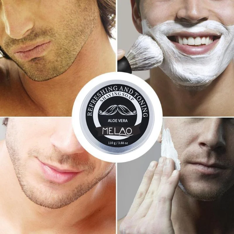 New 110g Men Soft Shaving Cream Shaving Soap for Men Barber Salon Shave Beard Cream Soap Face Cleaning Tool