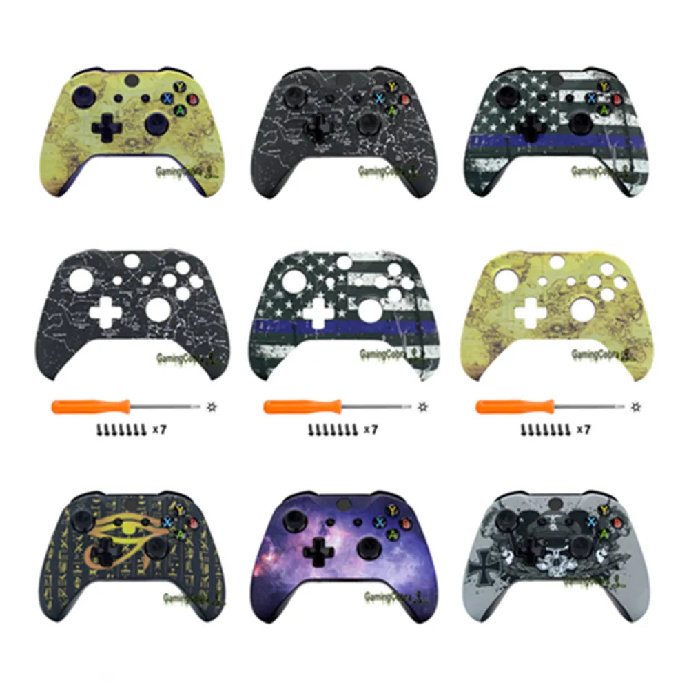 

Patterned Design Soft Touch Replacement Front Housing Shell Case for Xbox One X & One S Game Controller #SXOFT2