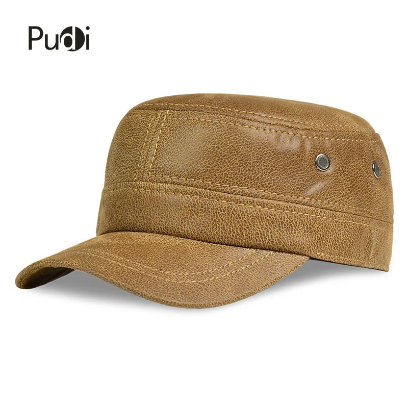 HL019 натуральная кожа бейсболка модная коробка шляпа/Кепка новая мужская брендовая армейская нубуковая кожаная кепка шляпа