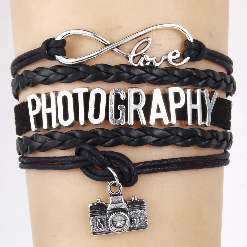 Ncrhgl Infinity Love Photography Bracelets Bangles Camera Charm Bracelets Bangles Camera Charm