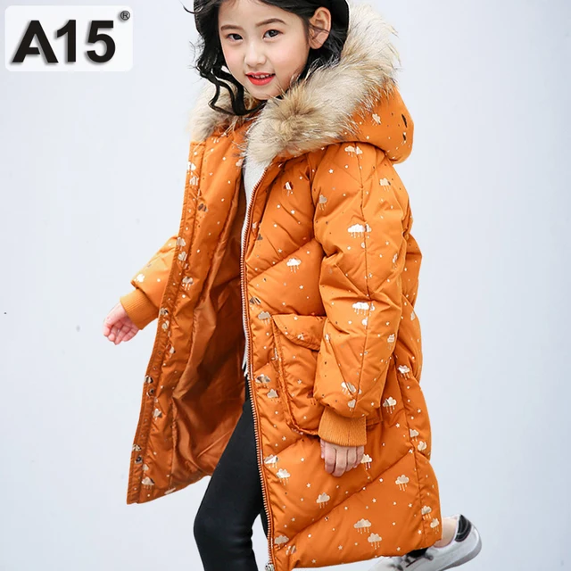 Children Parka Jackets 2018 Winter Jacket Girls Kids Long Down Coats