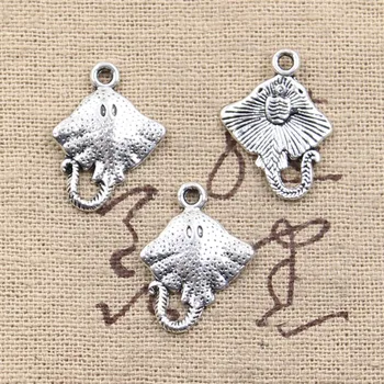 

12pcs Charms Stingray Fish 21x13mm Antique Making Pendant fit,Vintage Tibetan Silver color,DIY Handmade Jewelry