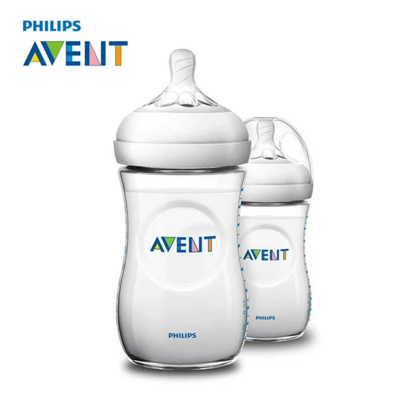 

AVENT 2pcs 260ml Baby Feeding Bottle BPA Free Infant Juice Milk Water Natural Polypropylene Bottles Feeding Cup Garrafa Nursing