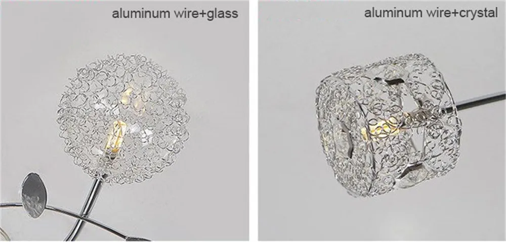 Современный алюминиевый провод светодиодный потолочный светильник lustres стекло или кристалл абажур для столовой кухни светодиодный s потолочный светильник lampen