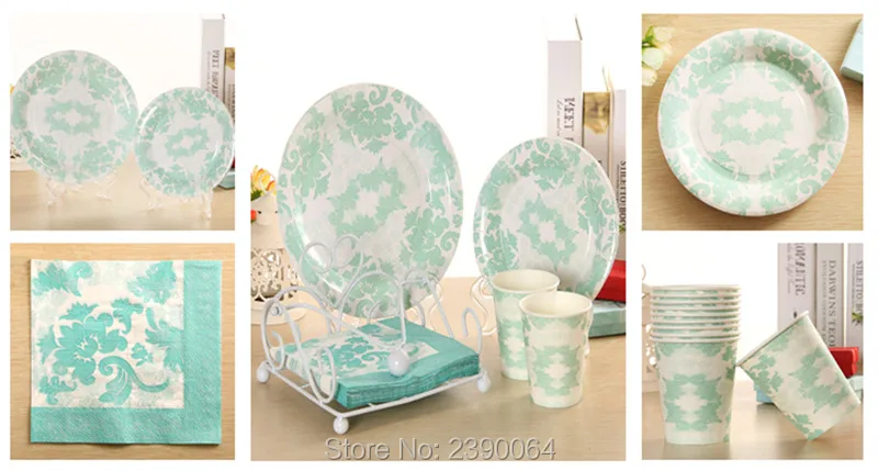 tiffany blue paper plates