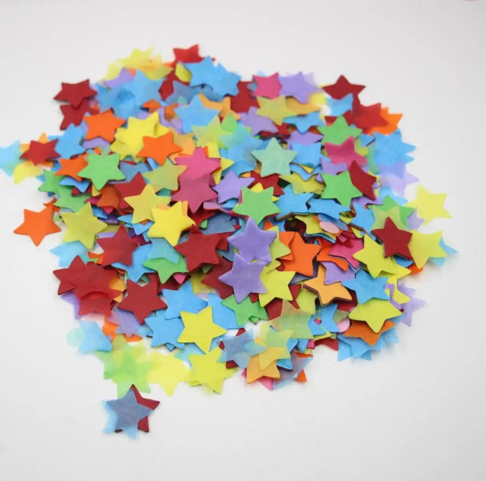 40g 1"Rainbow Stars Tissue Paper Confetti, Table Decorations, Confetti