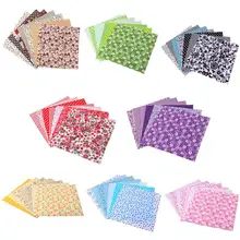 7 шт. смешанный узор красочный квадратный цветочный из хлопчатобумажной ткани лоскутное шитье ткань для DIY ремесло товары для дома