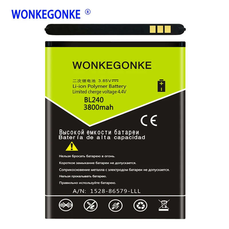 WONKEGONKE BL240 аккумулятор для Lenovo A936 Note 8 батареи | Мобильные телефоны и аксессуары