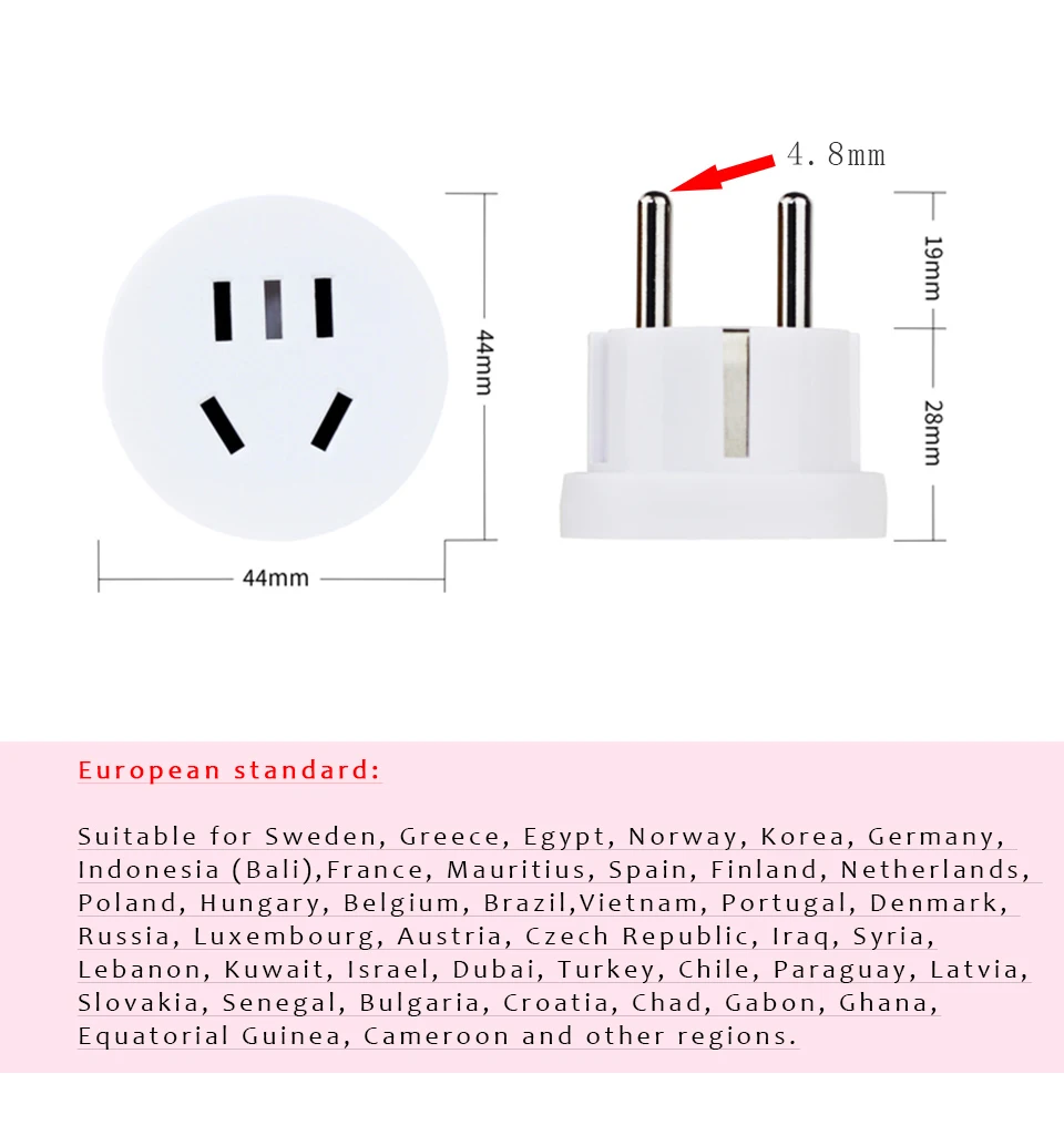 AUKTION США AU в ЕС Plug 10A Универсальный евро(Европа) Путешествия стены Разъем питания зарядное устройство розетка адаптер конвертер розетка для круглых штырей