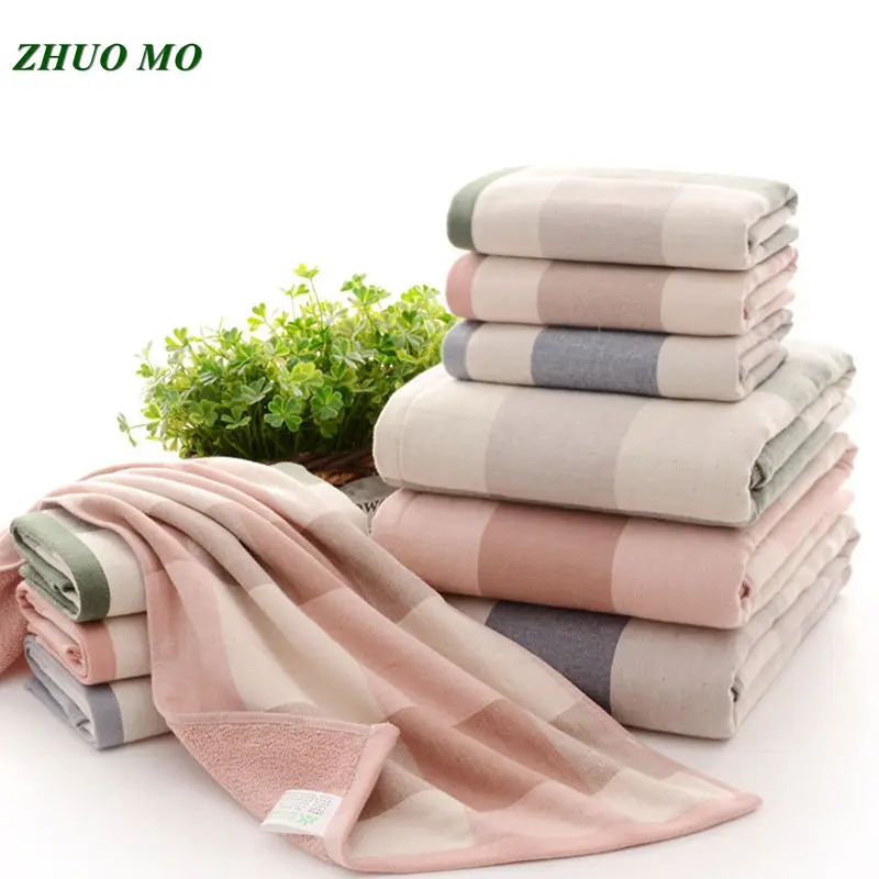 

100% cotton Plaid bath beach towel for adults Super absorbent Soft and thick face towels bathroom for home gym towels bathroom