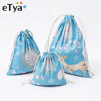 

eTya Women Drawstring Cosmetic Bag Travel Makeup Bag Make Up Handbag Organizer Storage Case Pouch Toiletry Wash Beauty Box Bags
