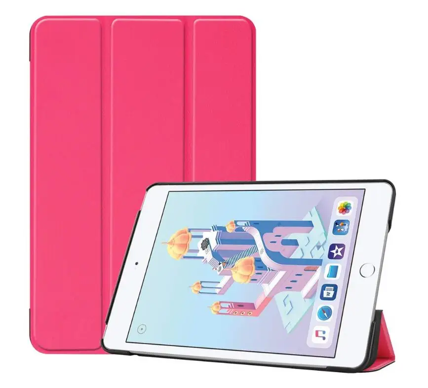 Для Apple iPad 10 2 Smart Cover + закаленное стекло тонкий PU кожаный чехол с функцией сна Magentic