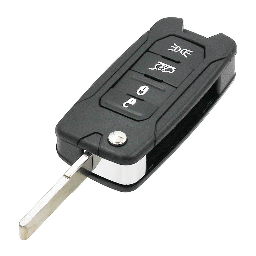 Складной флип 4 кнопки дистанционного ключа автомобиля оболочки корпус крышка Fob с SIP22 Uncut Blade для Jeep Renegade