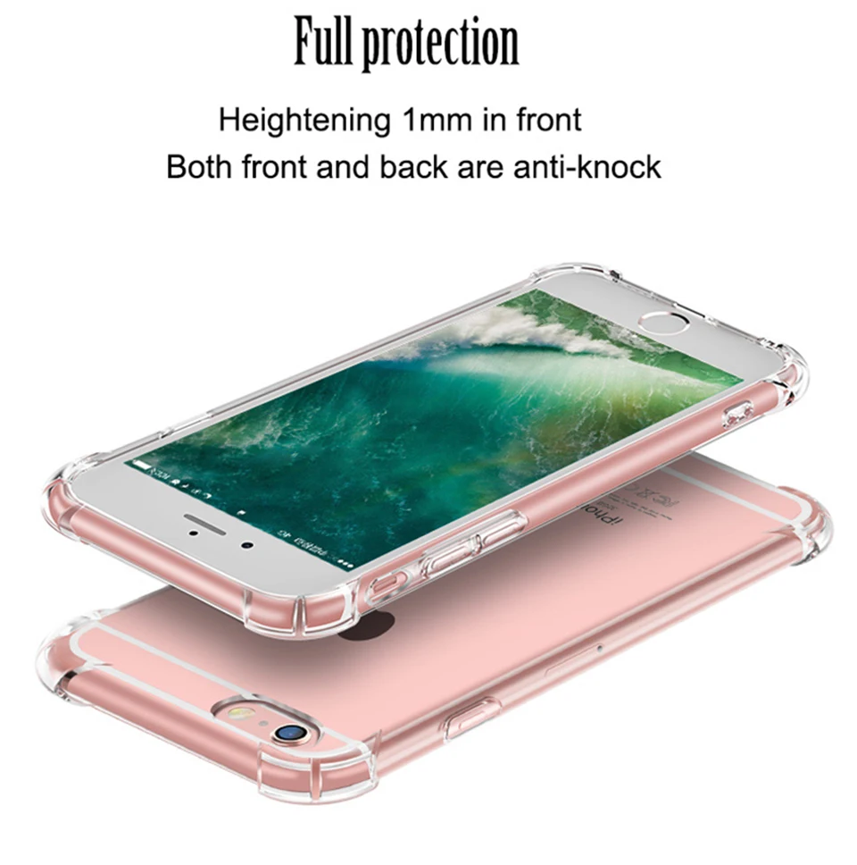 Airbag-Drop-Protection-Case-For-iPhone-7-8-XR-XS-Max-Transparent-Phone-Case-Soft-TPU