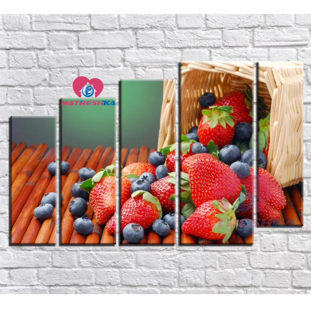

Triptych Diamond embroidery fruit Modular pictures Paintings rhinestones diamonds handicrafts Cross stitch with square diamonds