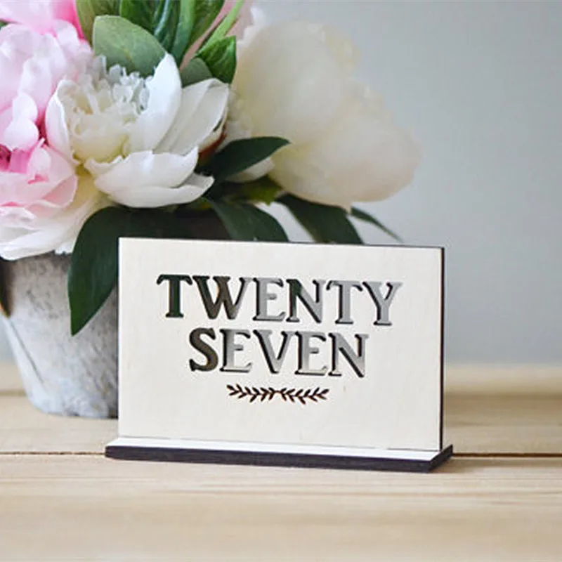 10pcs Wooden Freestanding Table Number for Wedding Decoration Wood