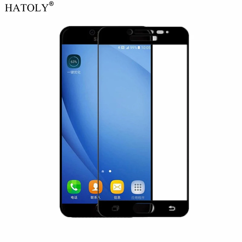 2 шт. закаленное стекло для samsung Galaxy C5 защита экрана C5000 полное покрытие 3D пленка с