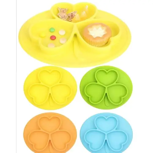 Image One Piece Silicone Placemat Food Plate Table Mat for Baby Toddler Kids Kitchen Accessories