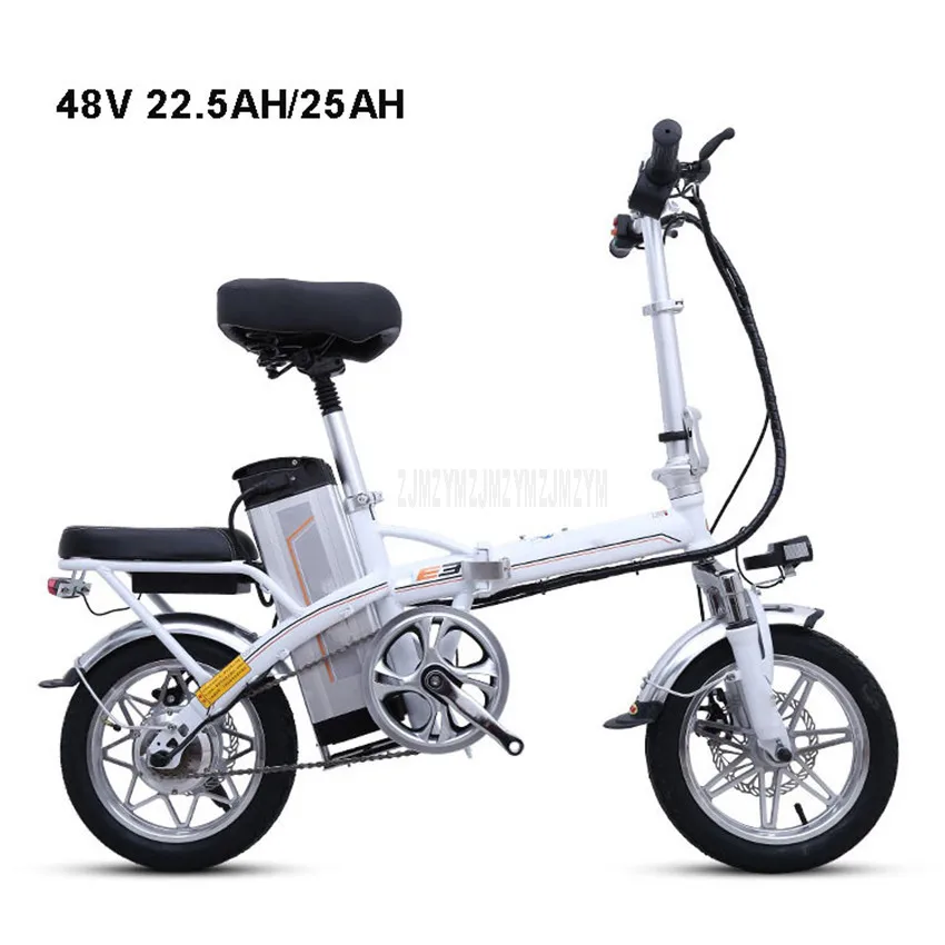 Cheap Mini Bike Folding Electric Bike 14inch Wheel 240W Motor E Bike Electric Bicycle Scooter Two Seat 48V 22.5AH/25AH Lithium Battery 2