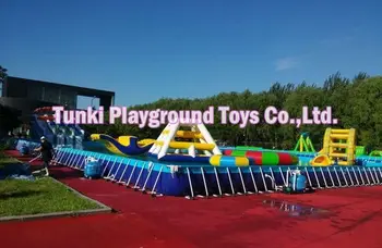 

10x10x1.3m commercial grade portable metal frame pool for water park