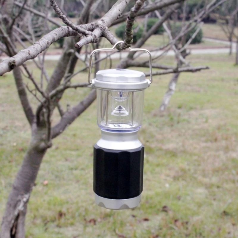 

Super Bright Tent Lamp Portable Lantern Camping Lights Usb Charging Hiking Dual Power Multi-function 3 Modes White Light Aa