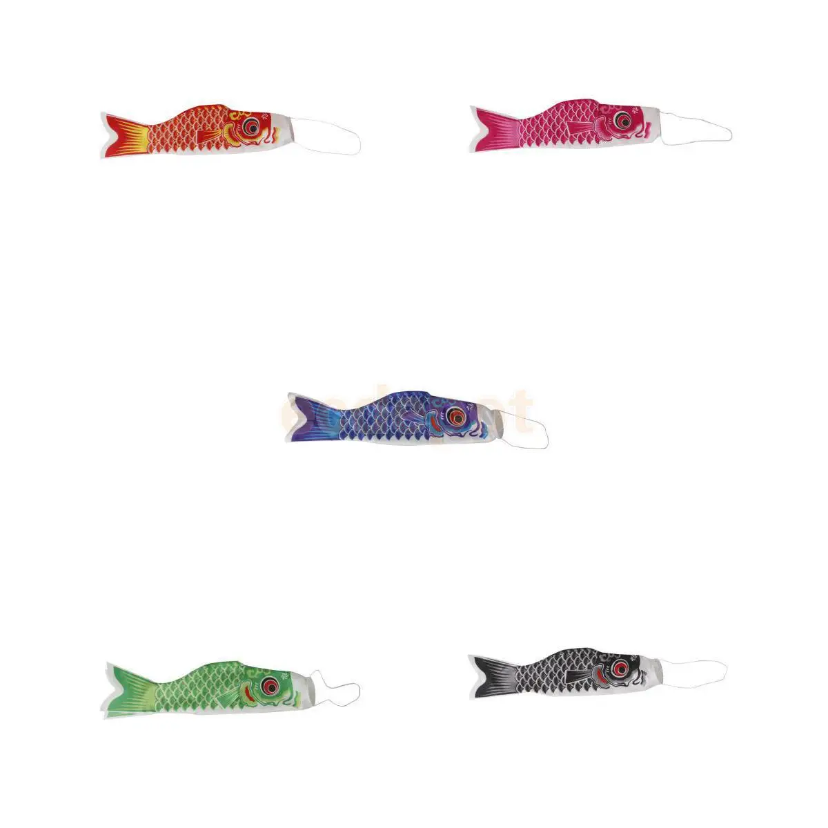 5pcs Colorful Japanese Carp Windsock Carp Banner Fish Flag Koinobori