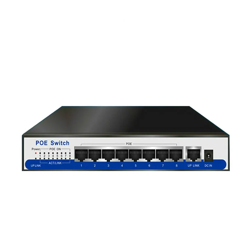 HY01 10/100 Мбит/с POE коммутатор 8 портов IEEE802.3af/at 50V3A 150 Вт источник питания для 1080P HD ip-камера ONVIF NVR CCTV система безопасности - Цвет: POE Switch