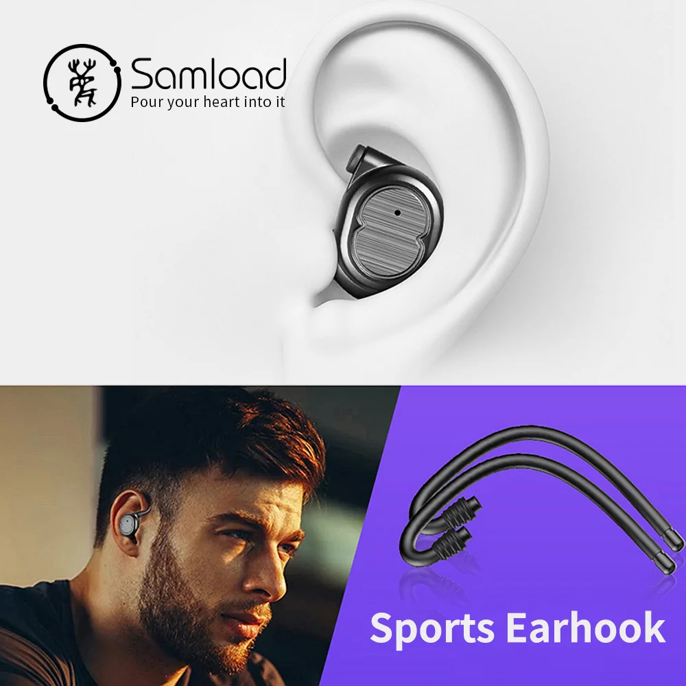 Samload Sport Bluetooth Earphones 5.0 Headset Fitness Waterproof Wireless Headphones For Apple iPhone 6 7 8 Xiaomi Huawei Sony 