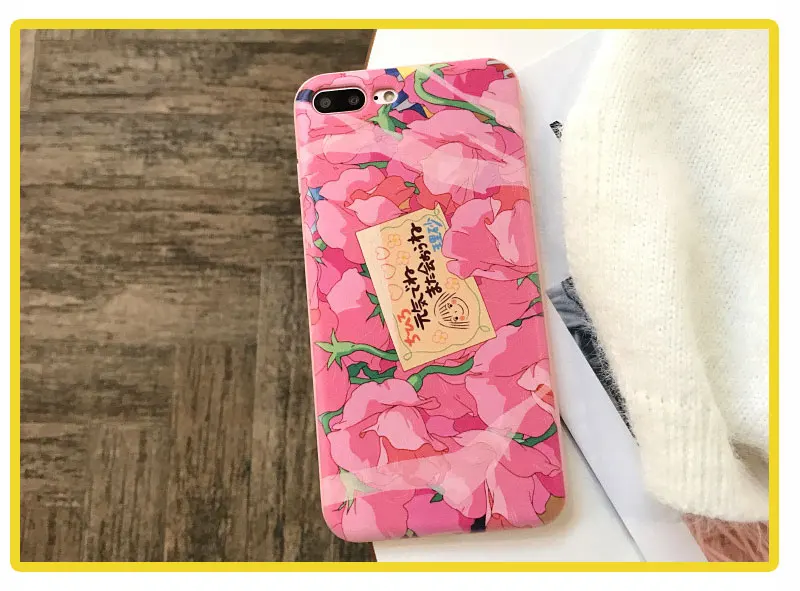 Flower Soft Silicone Phone Case For iPhone 7 7Plus 6 6Plus Cover Fundas Shell Phone Case For iPhone 6s 6 S Plus X XS XR Max Case (8)