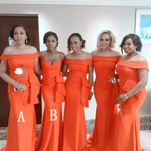 Orange Bridesmaid Dresses Cheap