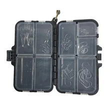 Мини-коробка для рыболовных снастей, маленькие прозрачные пластиковые крючки, приманки, аксессуары, держатель, контейнер для хранения