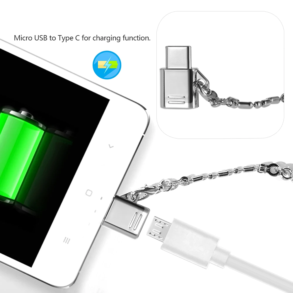 1pcs Mini Metal Micro USB 2.0 Female To USB 3.1 Type C Male Cable Adapter USB-C OTG Type-C USB2.0 USB3.1 Converter Data Sync Kit